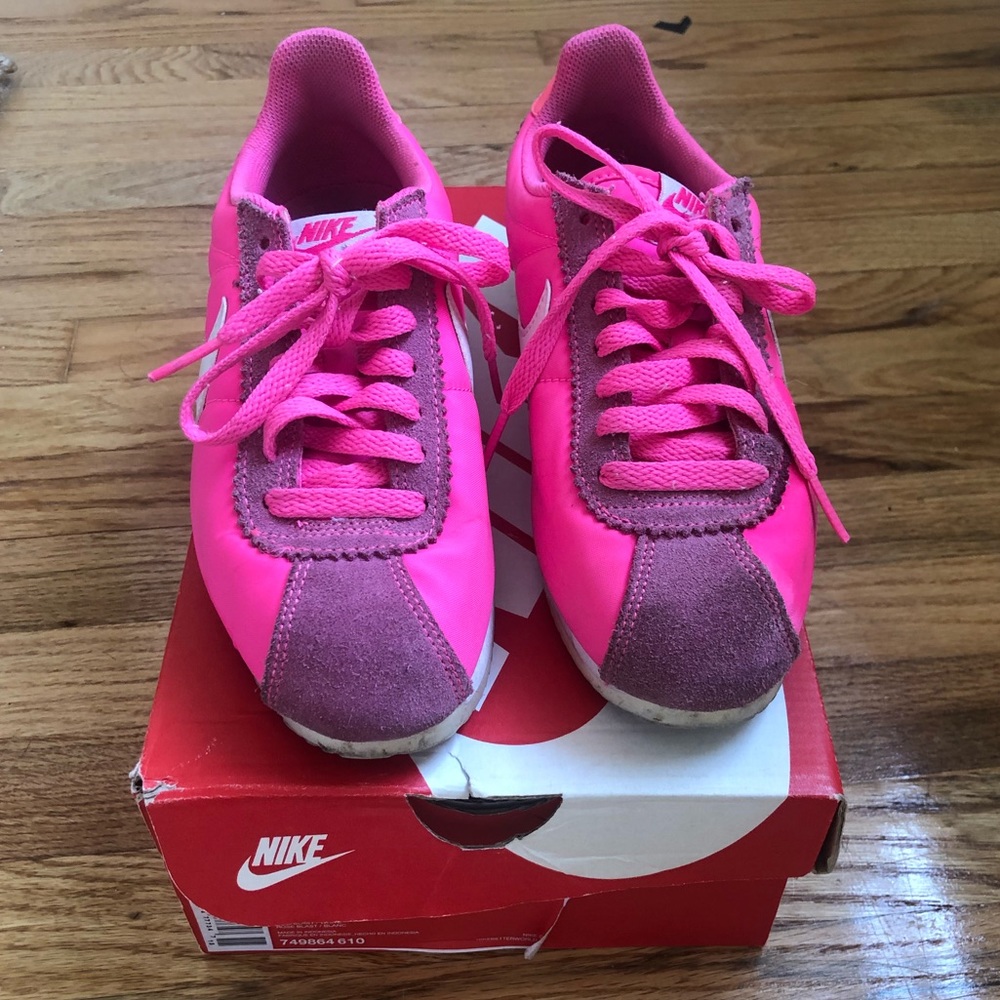 Pink Classic Nylon Nike Cortez